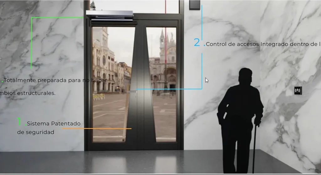 Cómo elegir las mejores puertas automáticas para tu edificio 3 Detalle puertas automáticas