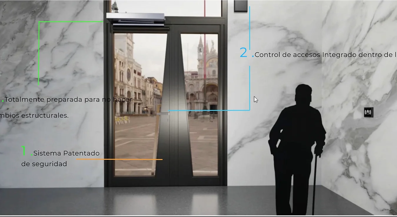 Detalle puertas automáticas