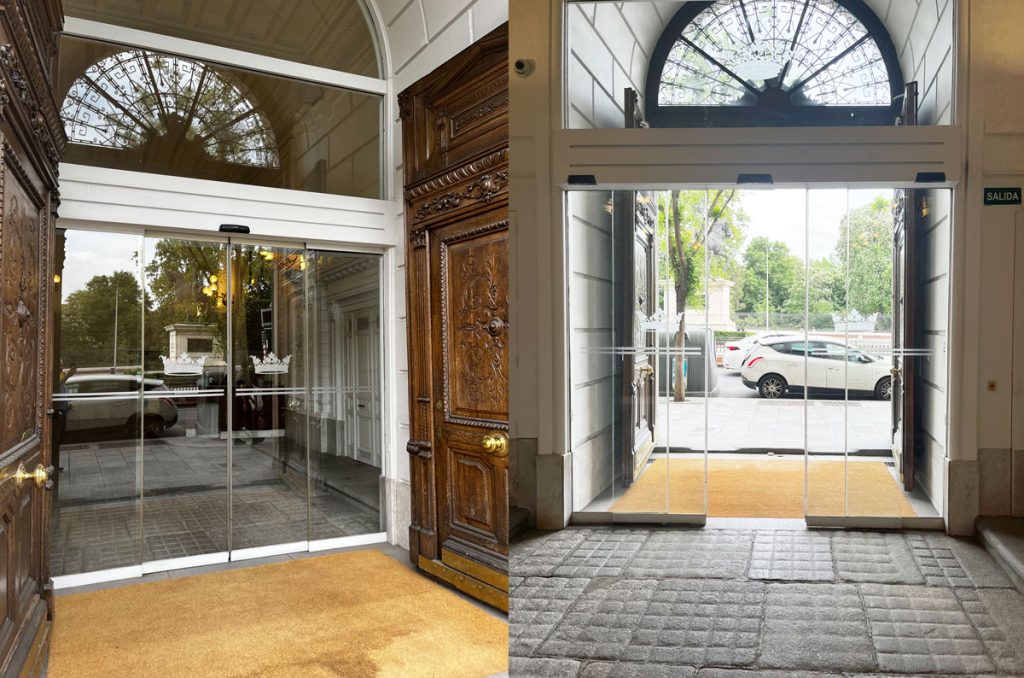 Diseño y seguridad: La clave para puertas exclusivas y de alto valor añadido 1 Proyecto edificio corporativo puertas automáticas en Madrid por Baeza